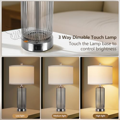 Modern 27" Touch Table Lamp (2 Count)