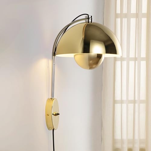 Mid Century Modern Bud Plug in Wall Sconces for Bedroom