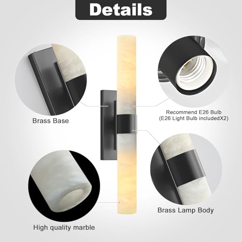 Natural Alabaster Wall Sconce