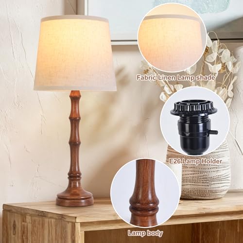 Lamps Set of 2 Modern Farmhouse Table Lamp Bedside Reading Lamps Living Room End Tables Set Lamps for Night Stands Bedroom Night Lamp (2 Count)