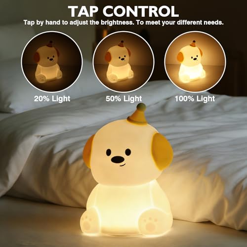 Puppy Silicone Night Light for Kids Baby (100 Count)