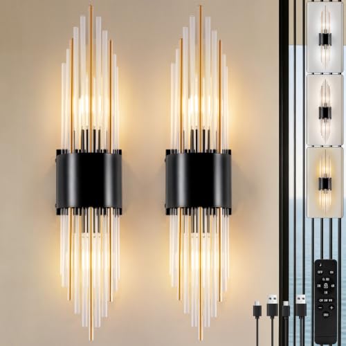 Battery Operated Wall Sconce Set of 2 (2 Count)