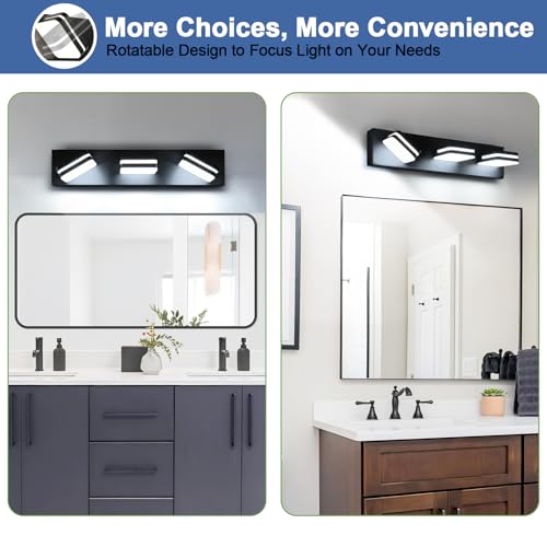 360° Rotate LED Bathroom Vanity Light Fixtures (3 Count)