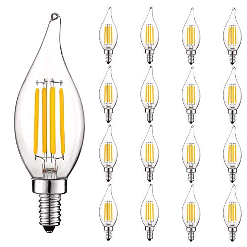 Vintage Candelabra LED Bulb 60W Equivalent (16 Count)
