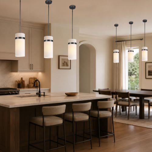 Hand Blown Frosted Glass Pendant Light