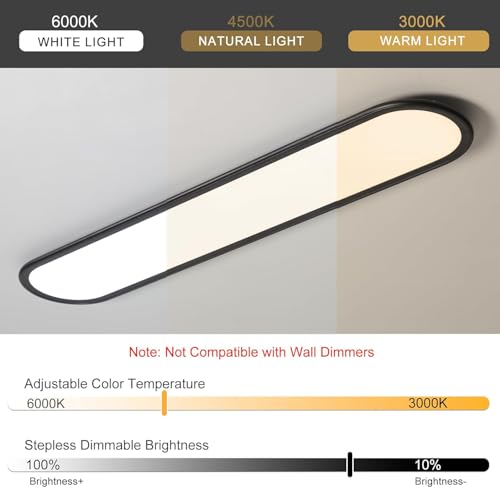 LED Flat Panel Long Ceiling Light Fixture for Shop Lighting