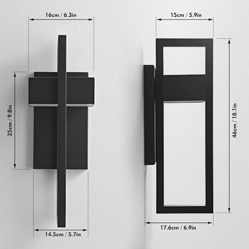 Modern Large Outdoor Wall Lights 3000K Integrated LED Outdoor Wall Sconces Lighting