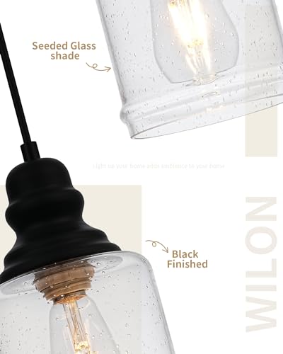 5.5 Inch Seeded Glass Mini Pendant Lights Kitchen Island