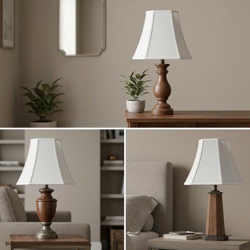 1 Pack White Square Cut Corner Lamp Shade