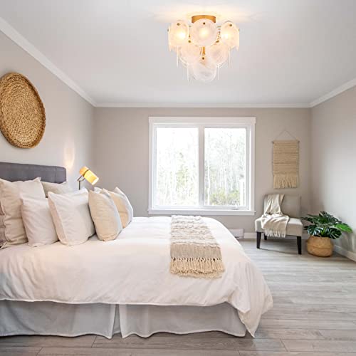 Modern Flush Mount Glass Ceiling Light