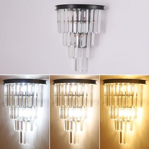 Black Crystal Wall Sconce