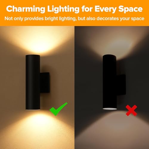 Dusk to Dawn Outdoor Wall Lights (2 Pack)