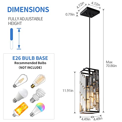 Black Pendant Lighting Modern Pendant Light (2 Count)