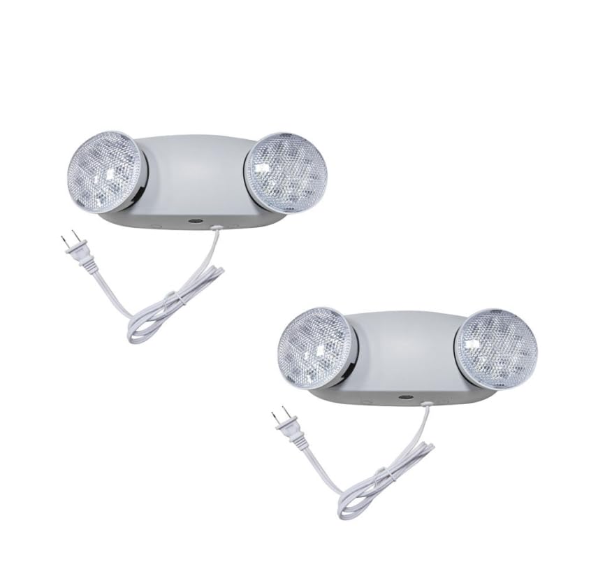 LED Emergency Lights with Battery Backup (2 Count)
