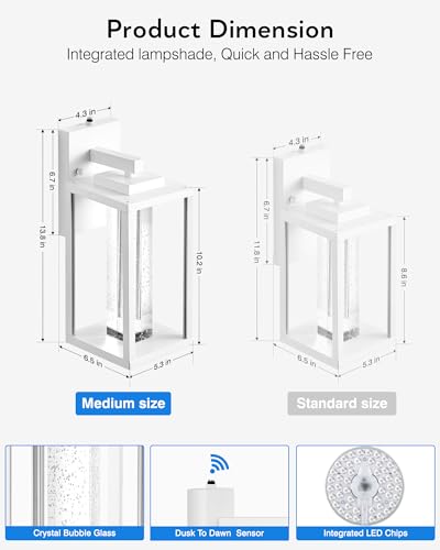 White Exterior Lighting Fixtures for House