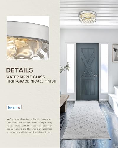 Brushed Nickel Flush Mount Light