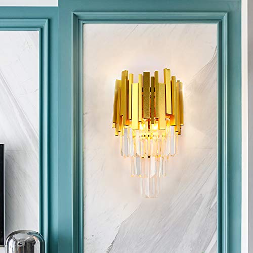 Gold Crystal Wall Sconce