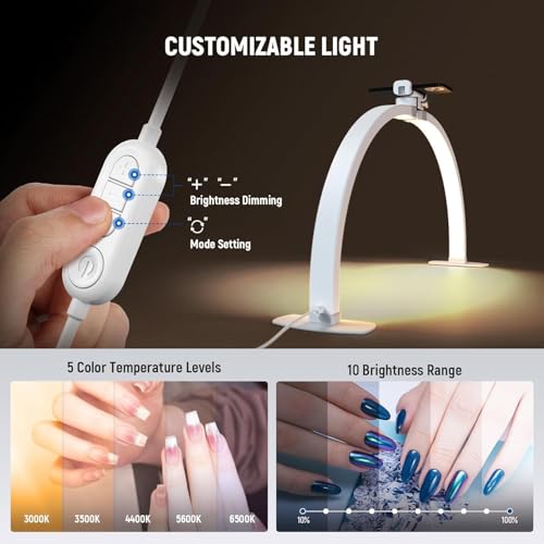Basics 29" Half Moon Nail Light for Desk (72 Count)