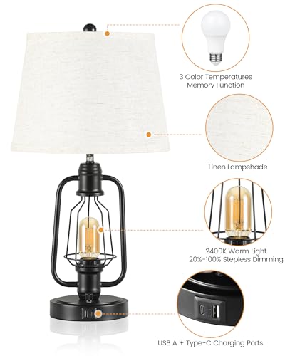 Farmhouse Table Lamps Set of 2 (2 Count)