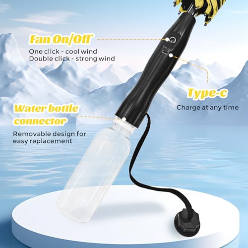 Rechargeable Umbrella with Fan