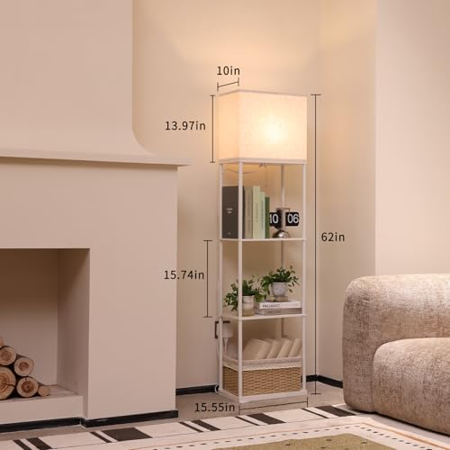 Floor Lamp with Shelves