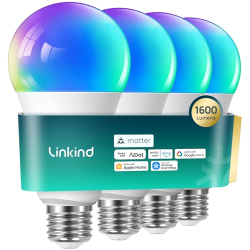 Matter Smart Light Bulbs (4 Count)