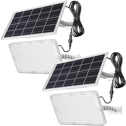 1000 Lumen 299 LED Solar Dusk to Dawn Light Outdoor White 2 Pack (2 Count)