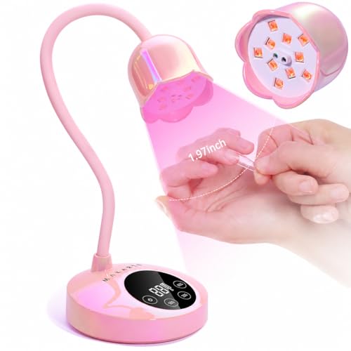 Flash Cure UV Nail Lamp for Gel Nails Rechargeable Gooseneck Design