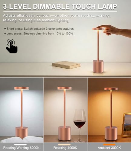 Cordless Table Lamps Rechargeable Set of 2