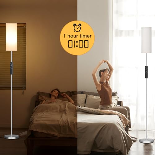 64'' Floor Lamps for Living Room with Remote Control and Stepless Dimmable Colors Temperature & Brightness