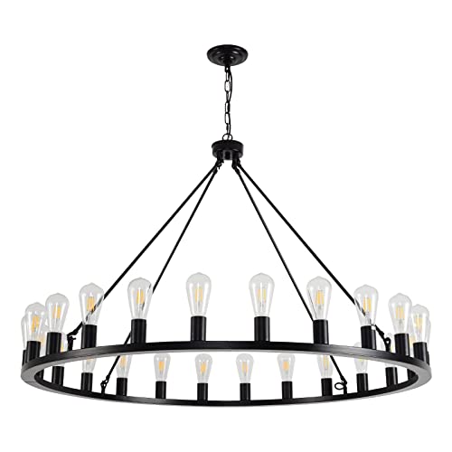 Wagon Wheel Chandelier 24