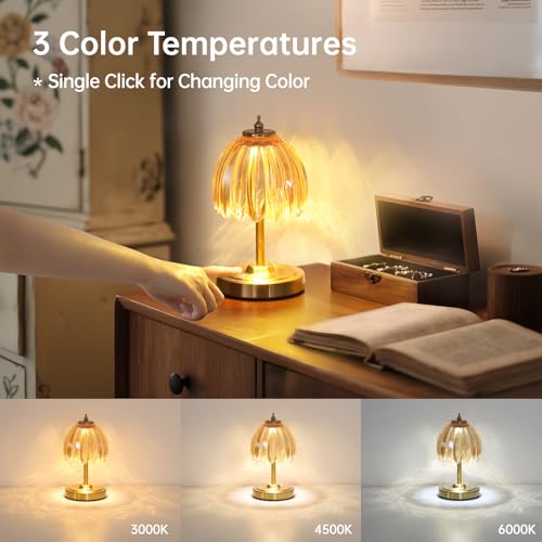 Set of 2 Tulip Table Lamp with 5200mAh Battery & Touch Control (2 Count)