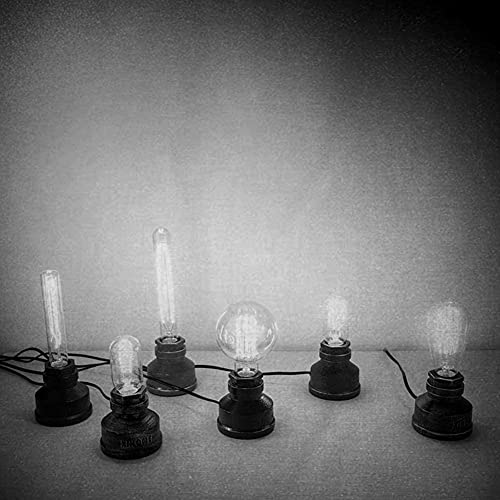 Vintage American Village Style Table Lamps Creative Lights Alloy Metal Water Pipe Night Light
