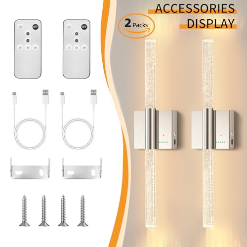 Battery Operated Wireless Wall Sconces (2 Count)