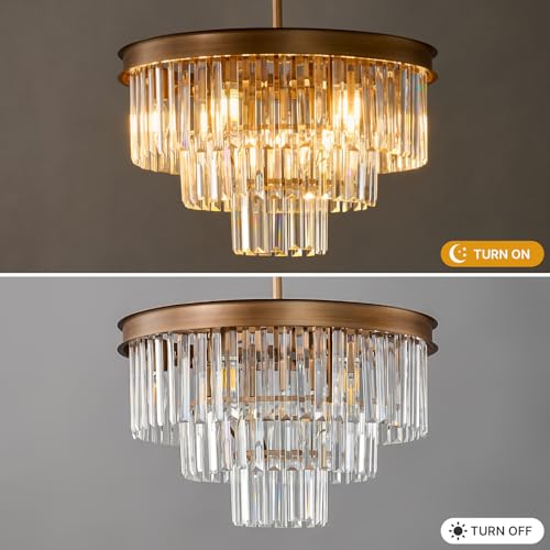 Vintage Antique Crystal Pendant Chandelier