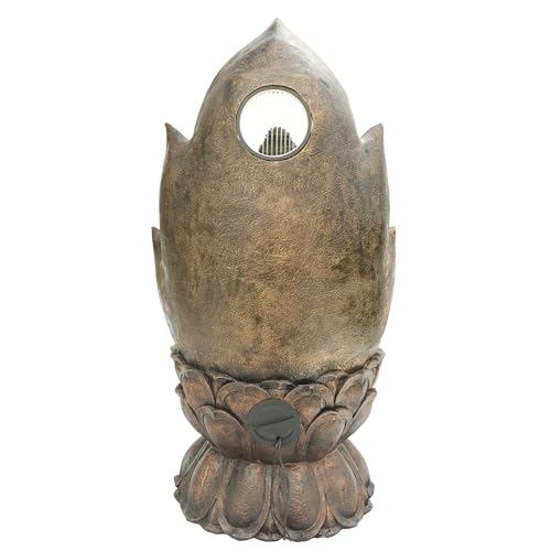 59" Tall Outdoor Buddha Fountain with LED Lights