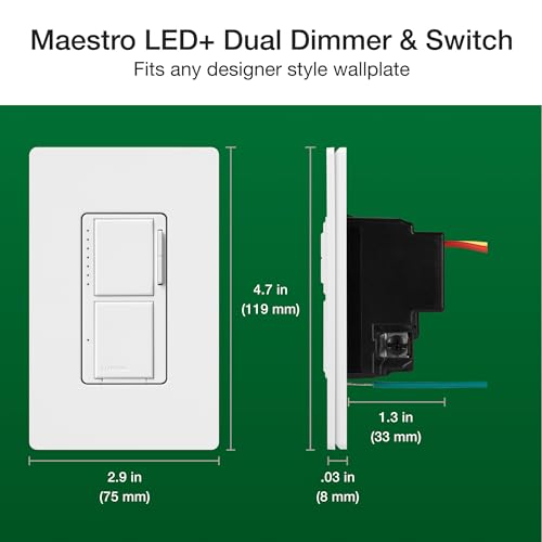 Maestro LED+ Dual Dimmer and Switch