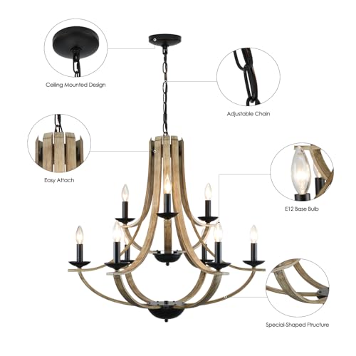 Farmhouse Chandeliers for Dining Room Light Fixture