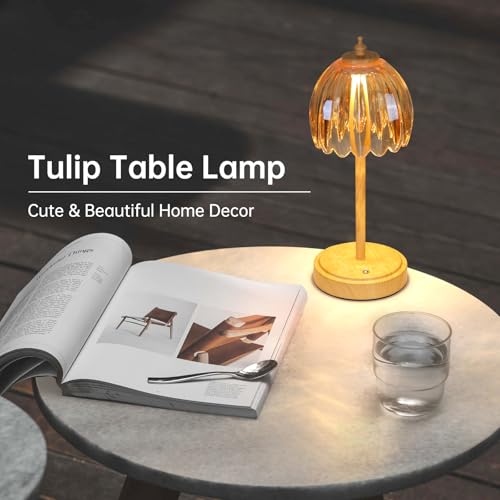 Tulip Table Lamp with 5200mAh Battery & Touch Control