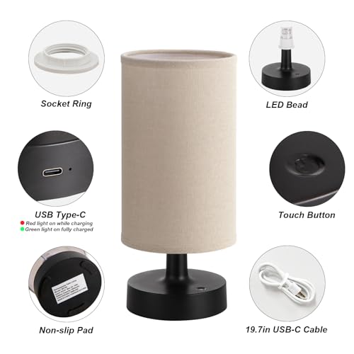 Cordless Table Lamp Rechargeable Small
