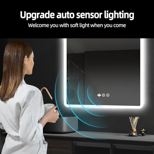 36"X36" LED Mirror for Bathroom with Motion Sensor
