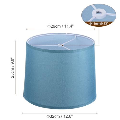 Lamp shades for Table Lamps 11.4" Top x 12.6" Bottom x 9.8" High Drum Lamp shades for Floor Lamps Medium Linen Lampshade Easy Assembly for Lamp Replacement