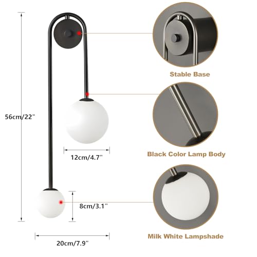 Modern Glass Globe Wall Light 2