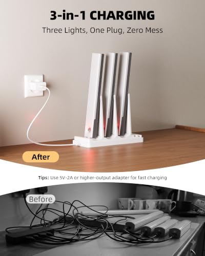 6 Pack Under Cabinet Lighting with 2 Charging Stations (6 Count)