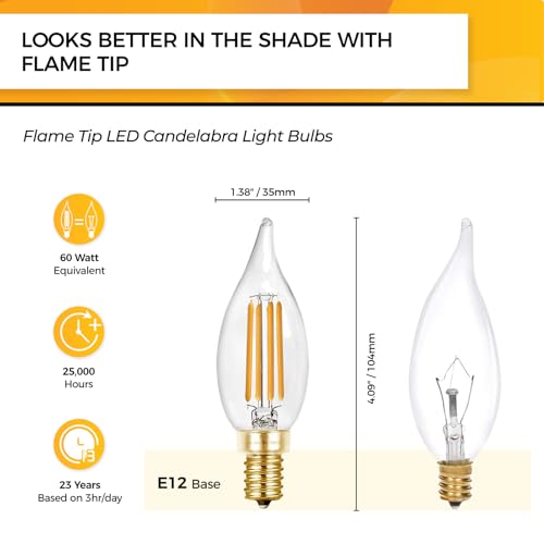Candelabra Light Bulbs 2700K (12 Count)