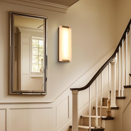 14.2in Alabaster Wall Sconces (2 Count)