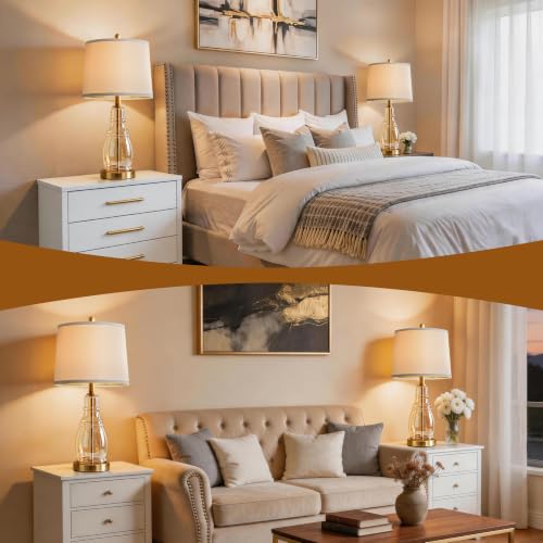 Glass Table Lamp Set of 2