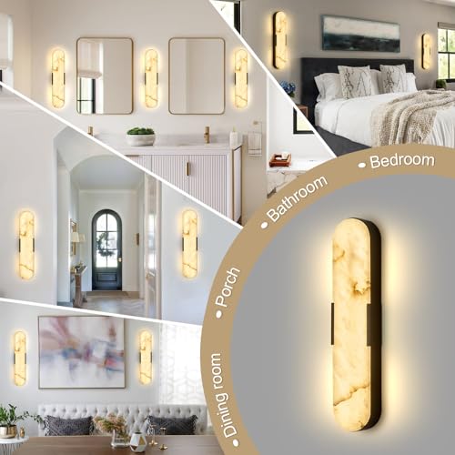 Alabaster Wall Sconces (2 Count)