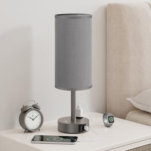 Grey Touch Bedside Lamp for Bedroom
