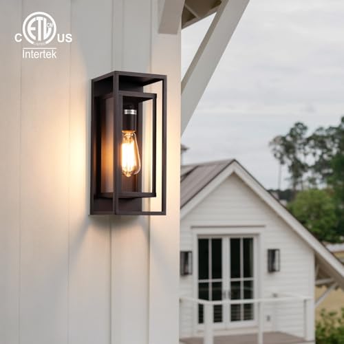 14" Modern Outdoor Porch Wall Light (2 Count)